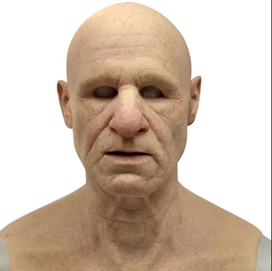 image-Old man mask white hair white beard headgear halloween