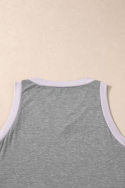 image-Mist Green Ribbed V Neck Tank