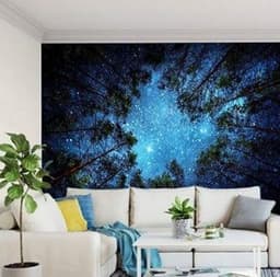 image-Foreign trade for home decoration wall hanging forest starry tapestry ins net red anchor models background cloth factory direct sales