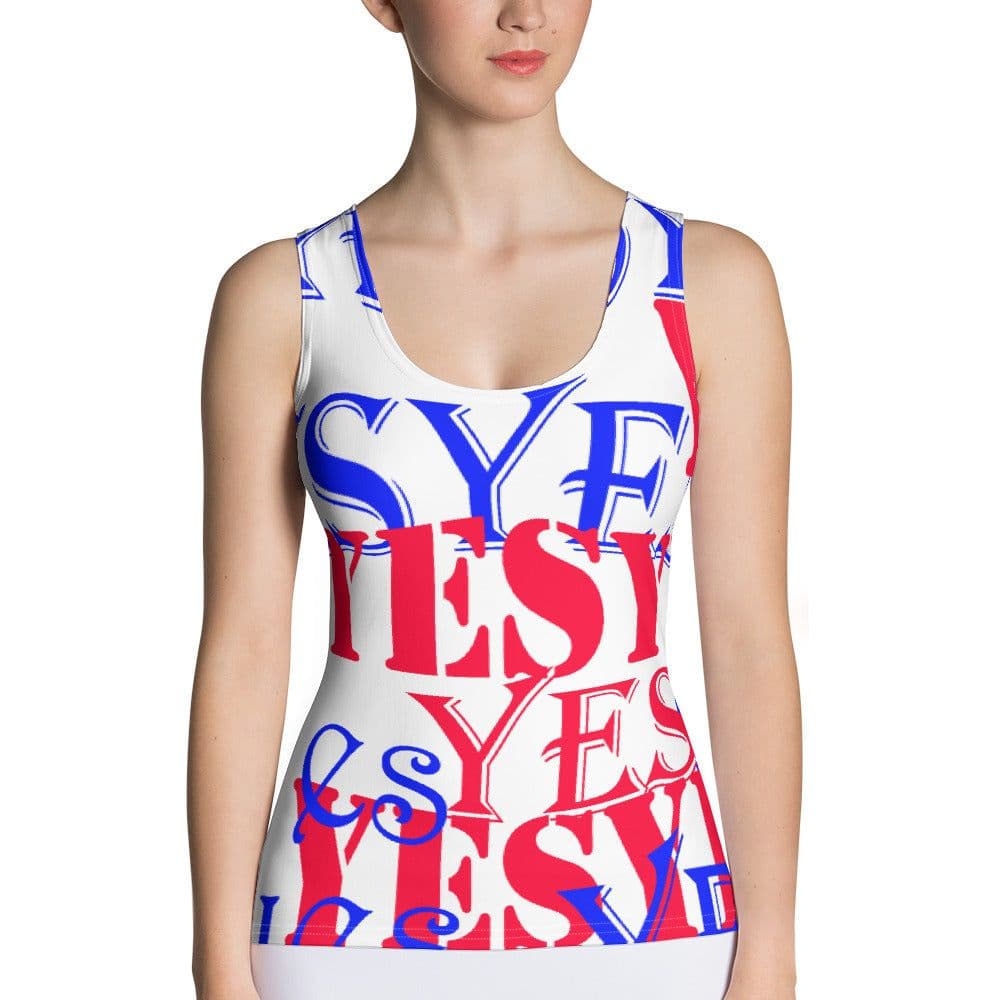 image-YES Stay Positive! body hugging Tank Top