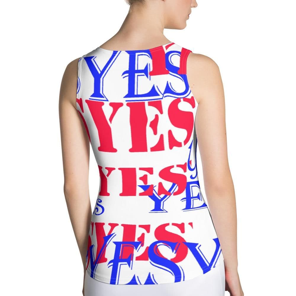 image-YES Stay Positive! body hugging Tank Top