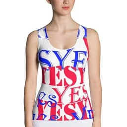 image-YES Stay Positive! body hugging Tank Top