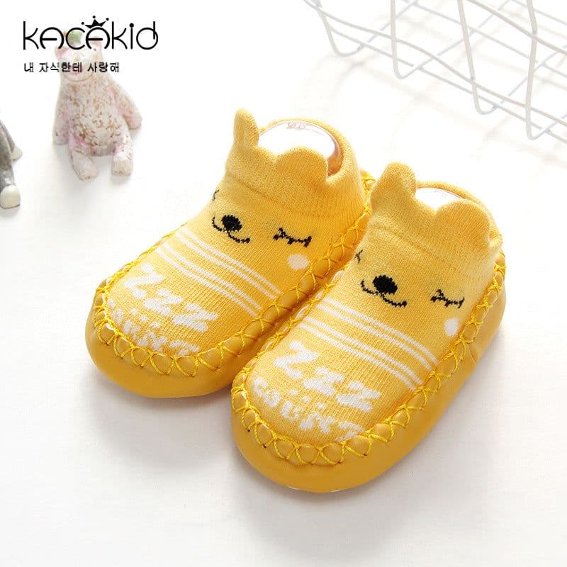 image-Wholesale spring children's socks men and women baby cartoon baby shoes and socks non-slip soft bottom toddler socks leather bottom children's floor socks