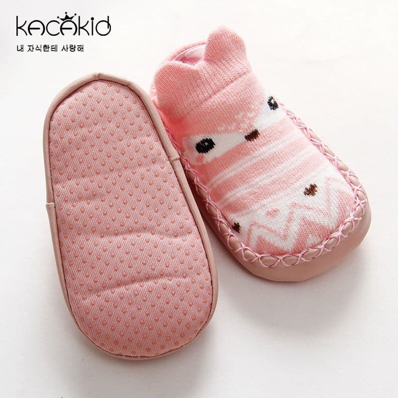 image-Wholesale spring children's socks men and women baby cartoon baby shoes and socks non-slip soft bottom toddler socks leather bottom children's floor socks