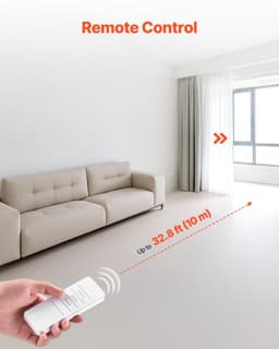 image-VEVOR Automatic Curtain Opener, APP and Remote Control, Hub Included, Electric Smart Curtain Opener Compatible with Alexa and Google Home, Timed Opening and Closing, Silent Mode, for Roman Rods