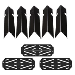 image-VEVOR Flavorizer Bars and Heat Deflectors, 17 in Grill Replacement Part, for Weber Genesis ll 310 315 335 340, E/S 325s, ES/SX 325s, E/S 335, EX/SX/EPX-335 Grills, Porcelain-enameled Steel, 8 Pack