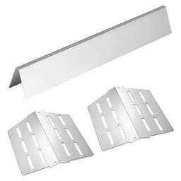 image-VEVOR Flavorizer Bars and Heat Deflectors, 17 inch Grill Replacement Part, for Weber Genesis 300 Series Grills, Including E310 E320 E330 S310 S320 S330, Stainless Steel Thicker Heat Plate, 7 Pack