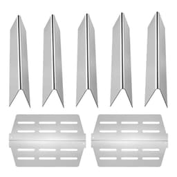 image-VEVOR Flavorizer Bars and Heat Deflectors, 17 inch Grill Replacement Part, for Weber Genesis 300 Series Grills, Including E310 E320 E330 S310 S320 S330, Stainless Steel Thicker Heat Plate, 7 Pack