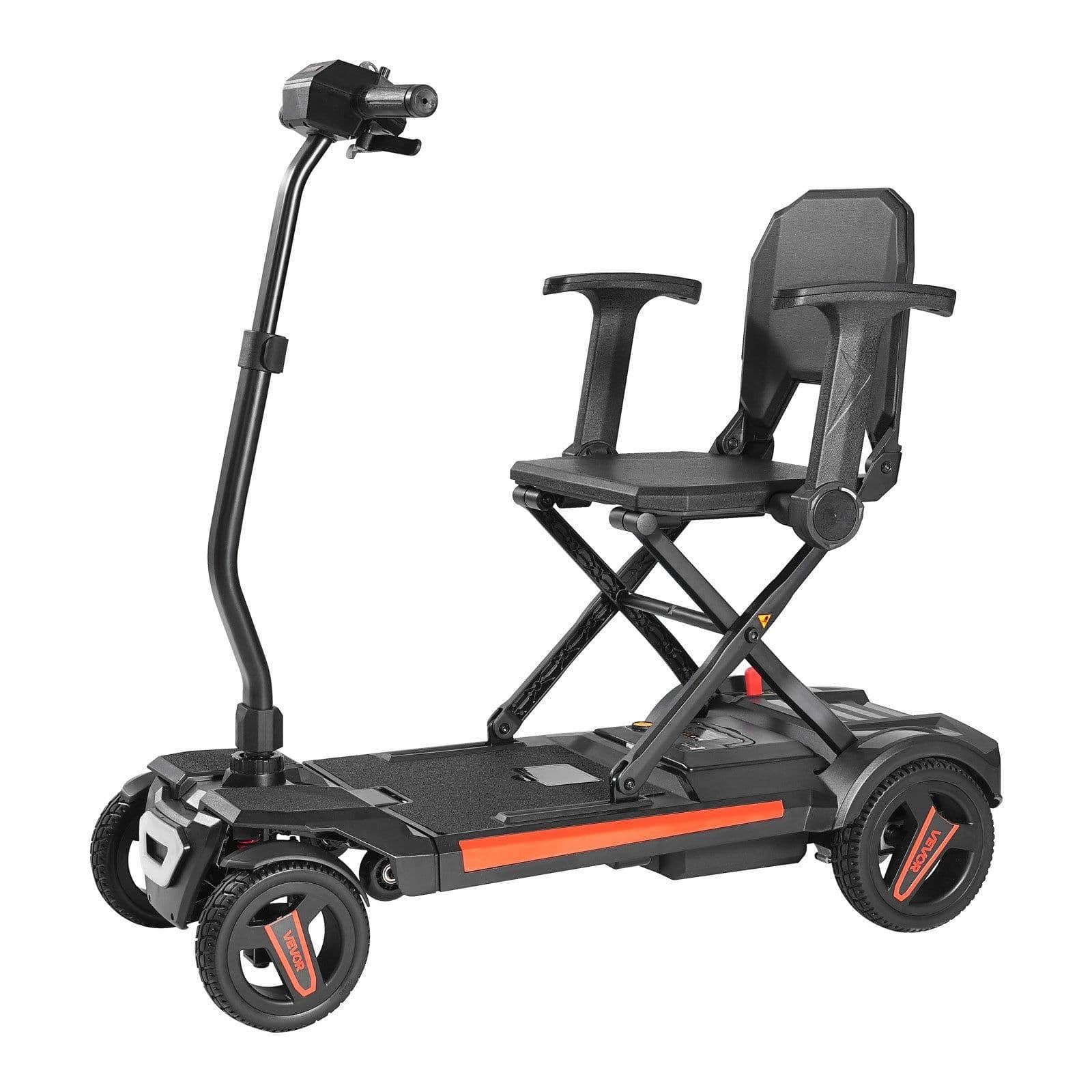 image-VEVOR 4-Wheel Electric Mobility Scooter for Adults & Seniors, Integrated Foldable Mobility Scooter with 9.3 Miles Long Range, All Terrain Travel Wheelchair with 9° Climbing Capacity & 265LBS Loading