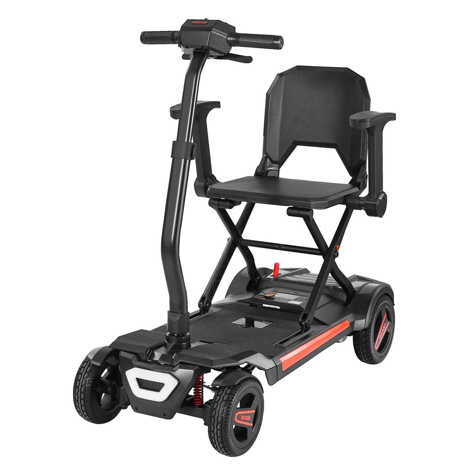 image-VEVOR 4-Wheel Electric Mobility Scooter for Adults & Seniors, Integrated Foldable Mobility Scooter with 9.3 Miles Long Range, All Terrain Travel Wheelchair with 9° Climbing Capacity & 265LBS Loading