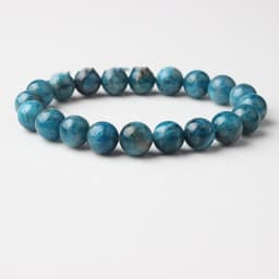 image-Natural Blue Apatite Bracelets Are Suitable For Men And Women To Wear Elastic Beaded Jewelry