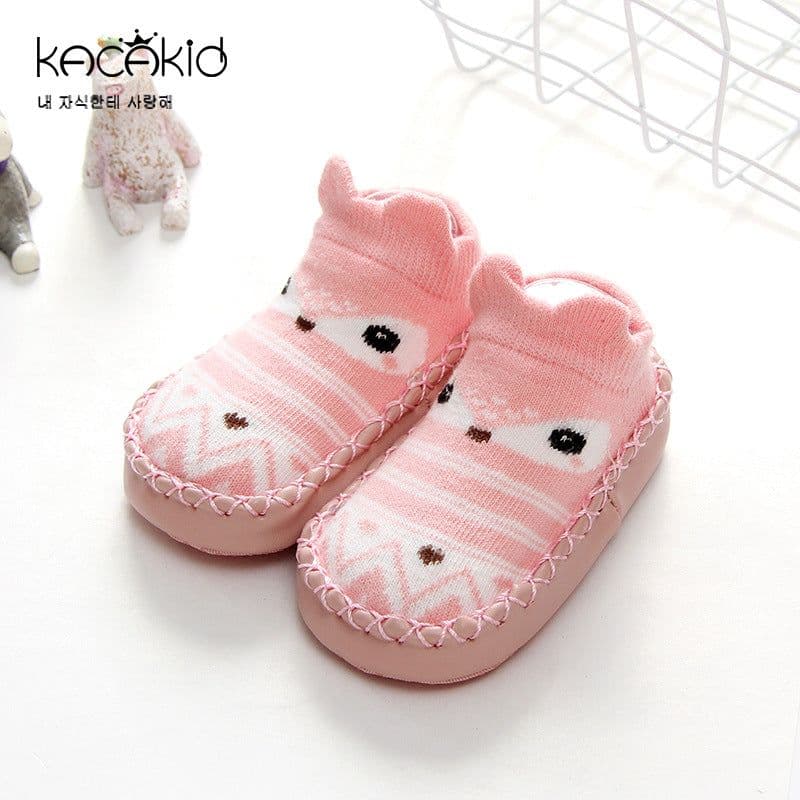 image-Wholesale spring children's socks men and women baby cartoon baby shoes and socks non-slip soft bottom toddler socks leather bottom children's floor socks