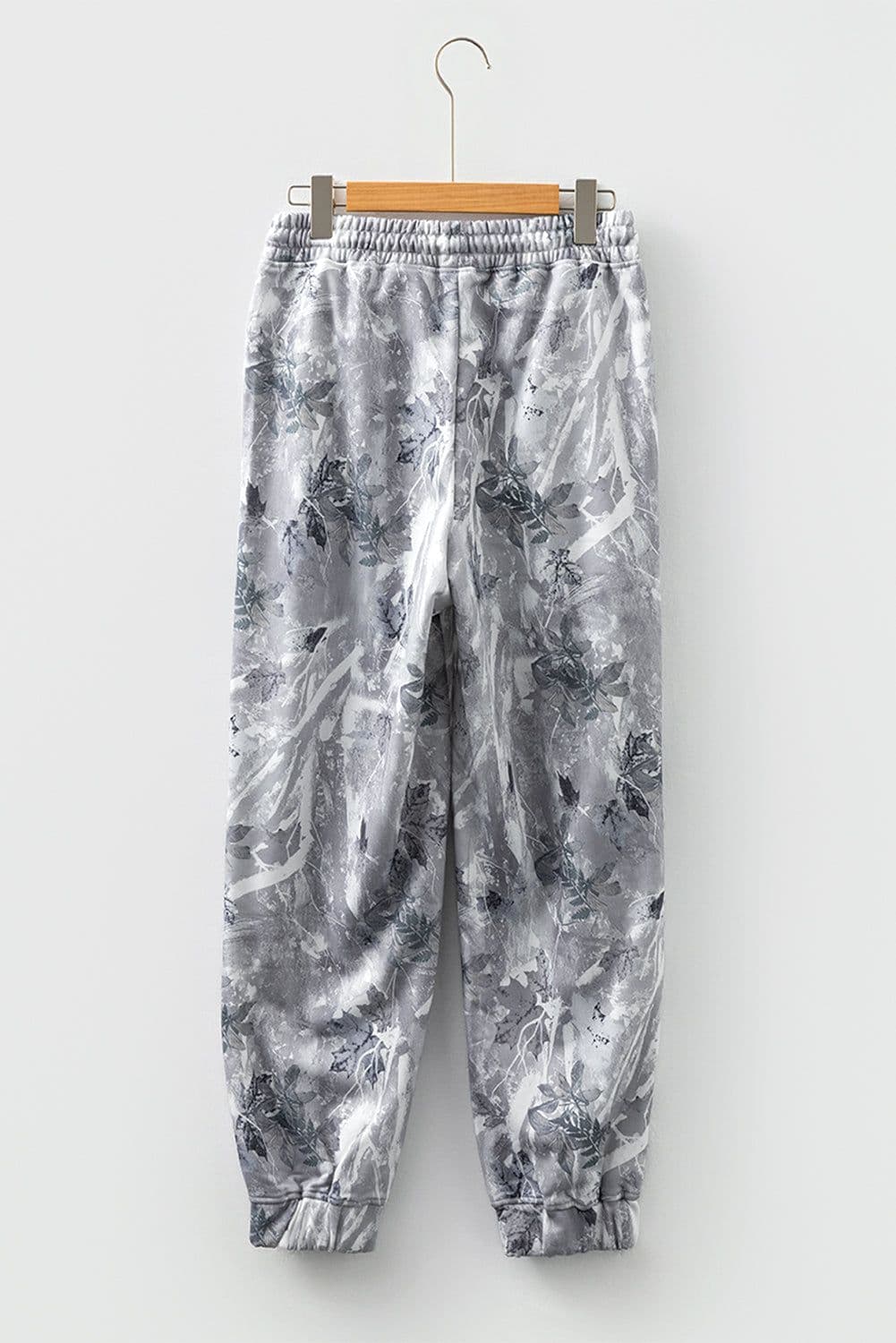 image-Gray Camo Jogger Pants Drawstring Elastic Waist