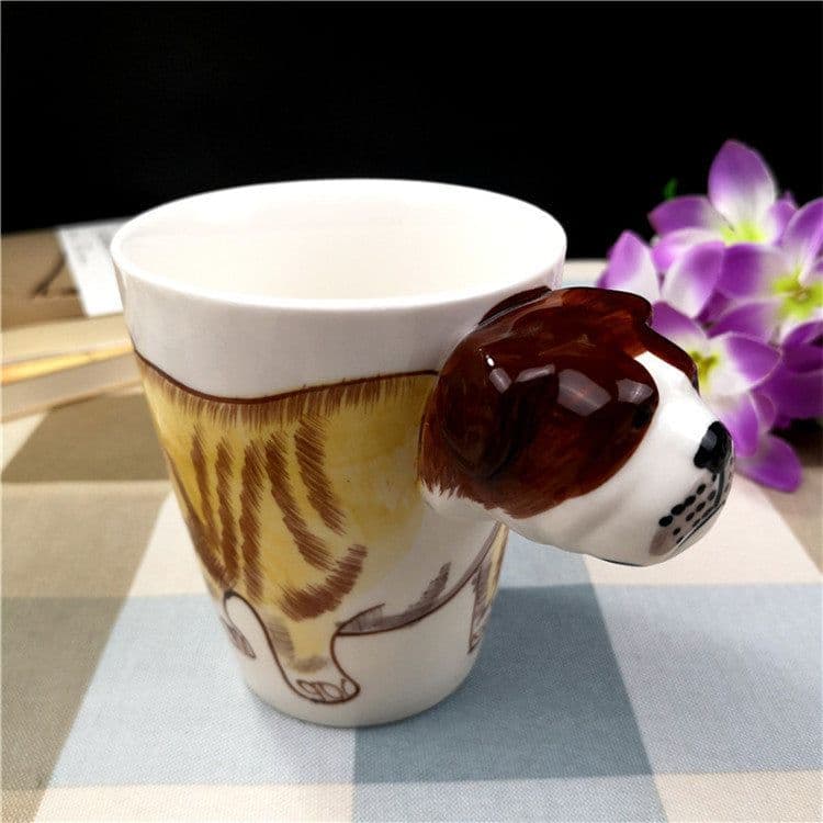 image-Creative Ceramic Water Cup Of Cartoon Dog