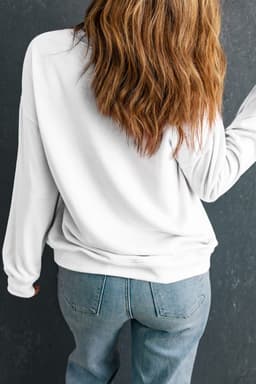 image-White Plush Leopard Tree Sweatshirt Drop Shoulder