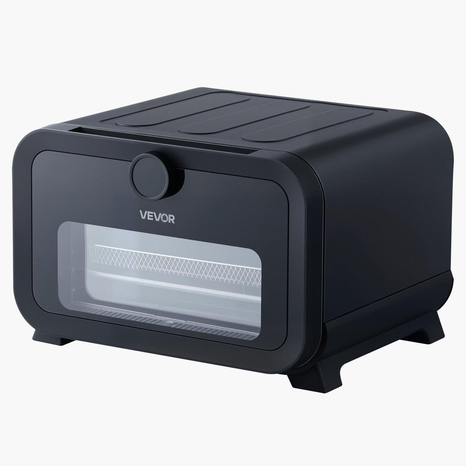 image-VEVOR Pizza Oven, 8 Presets Electric Pizza Ovens Air Fry Combo, 12-Inch Indoor Pizza Maker Smart Knob Control , 750°F Max Temp, IPX4 Waterproof Countertop Pizza Cooker w/Pizza Stone,Fry Basket