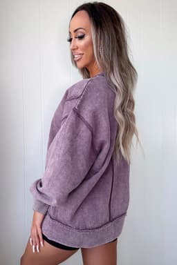 image-Valerian Mineral Wash Sweatshirt - Exposed Seam