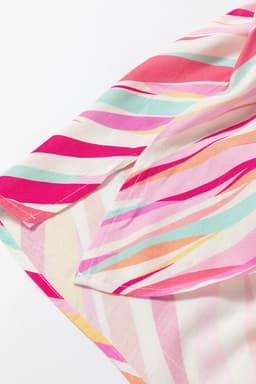 image-Multicolour Abstract Print High Low Blouse