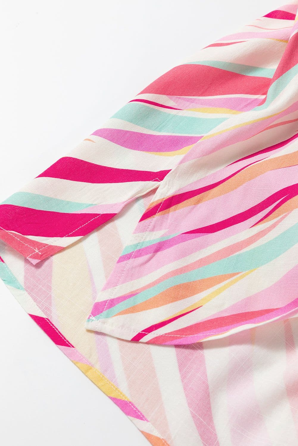 image-Multicolour Abstract Print High Low Blouse