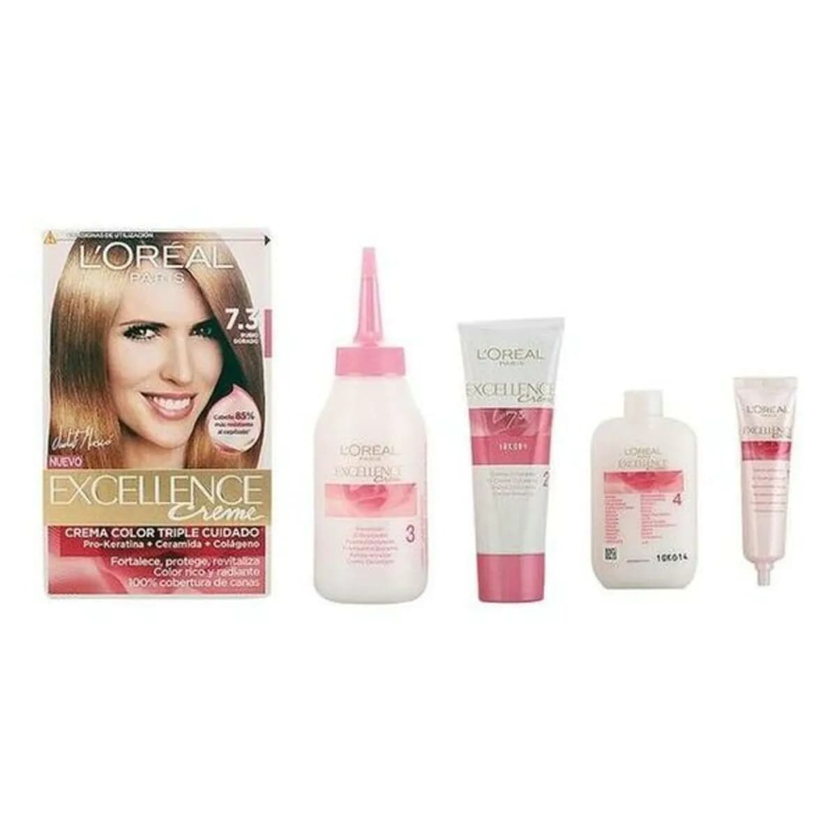 image-Permanent Dye Excellence L'Oreal Make Up Excellence Golden Blonde Nº 9.0-rubio muy claro Nº 8.0-rubio claro 192 ml