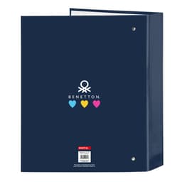 image-Ring binder Benetton Love Navy Blue A4 (27 x 33 x 6 cm)
