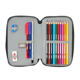 image-School Case with Accessories Munich Topo Black 12.5 x 19.5 x 4 cm 29 Pieces