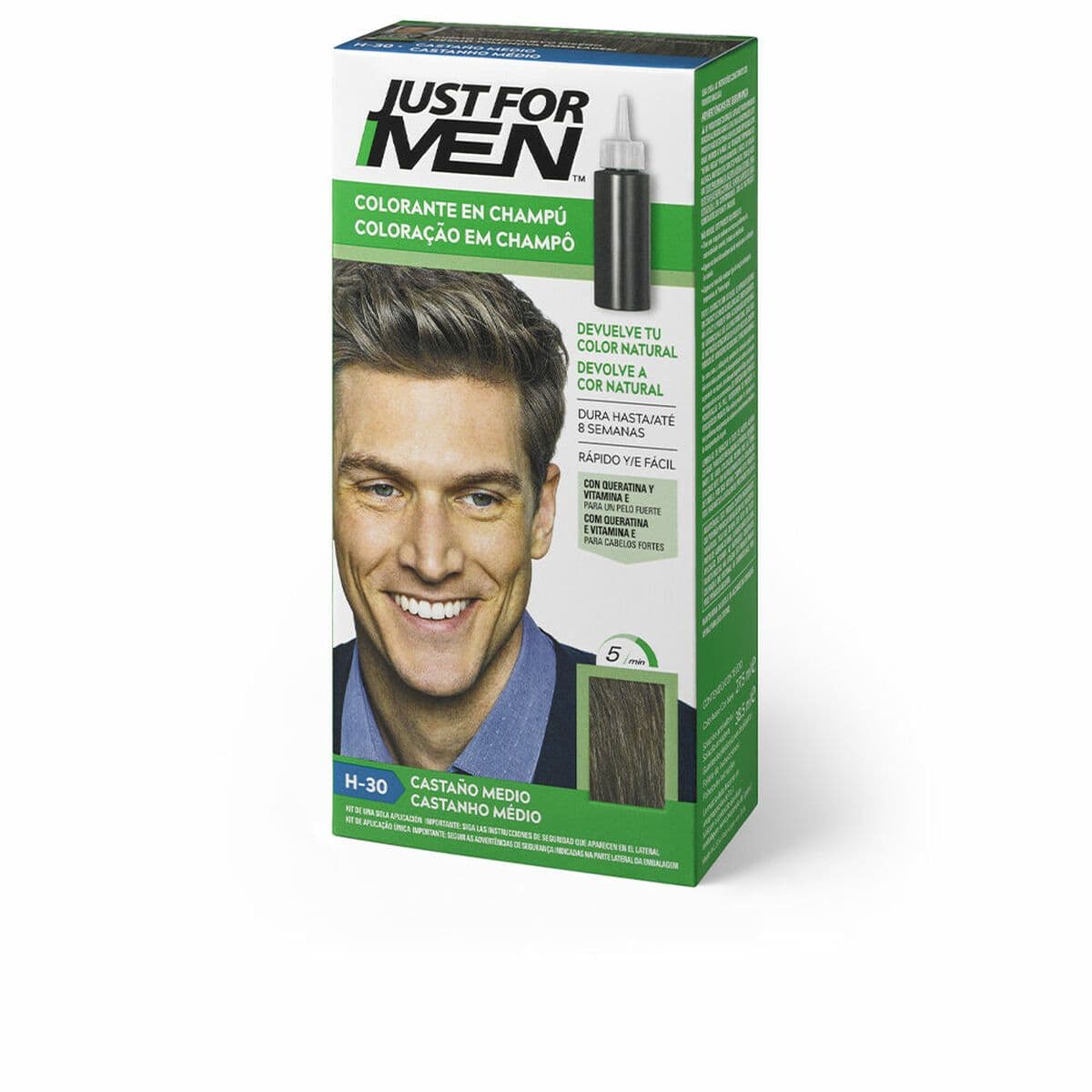 image-Shampoo Dye Just For Men Colorante Medium Chestnut 30 ml