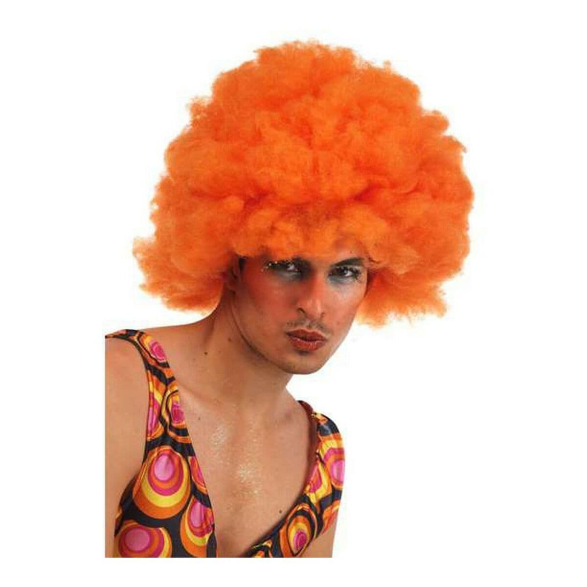 image-Curly Hair Wig Multicolour Orange