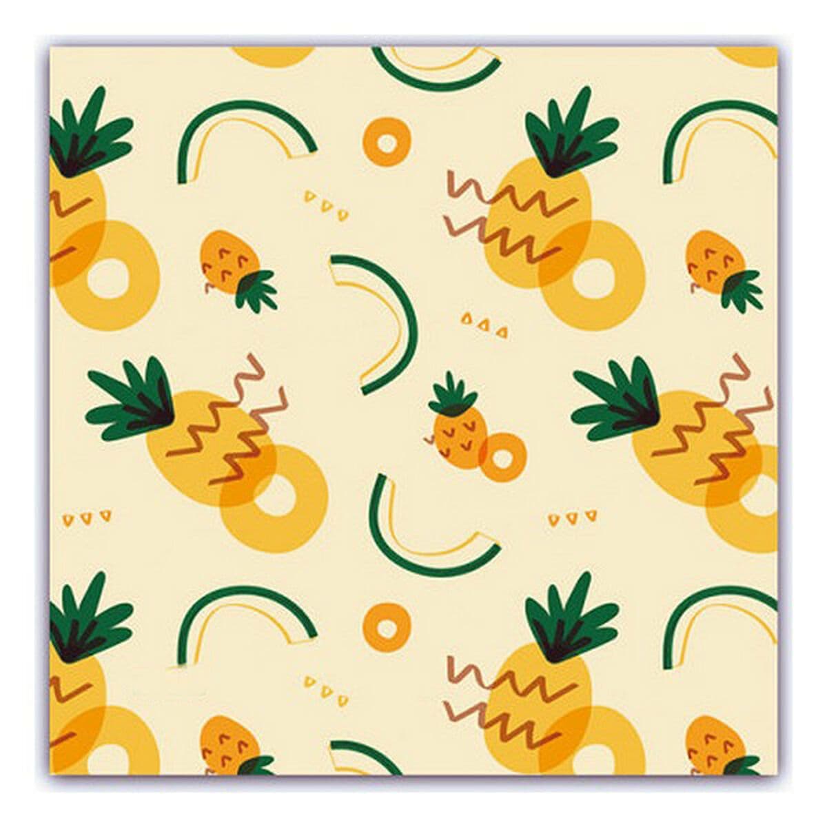 image-Hygienic Reusable Fabric Mask 10-12 Years Pineapple