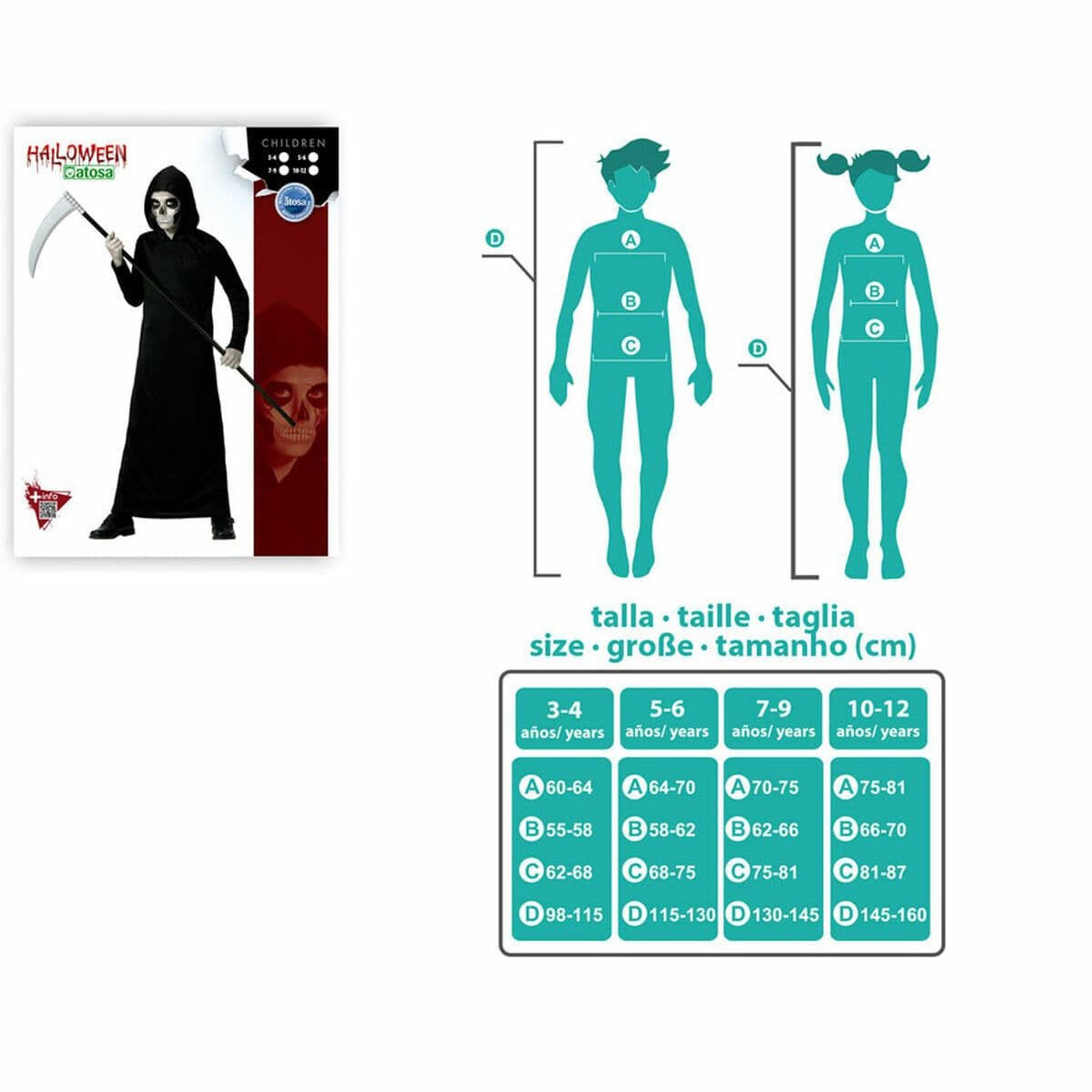 image-Costume for Adults Black Children's Halloween