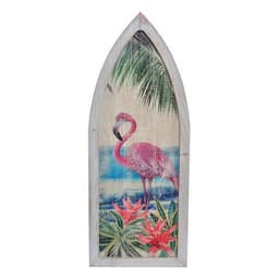 image-Wall Decoration DKD Home Decor Wood Pink flamingo Tropical