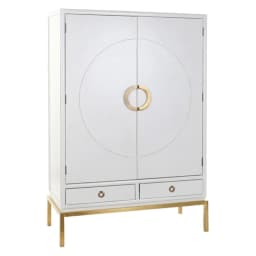 image-Cupboard DKD Home Decor White Golden Metal Poplar 120 x 50 x 175 cm