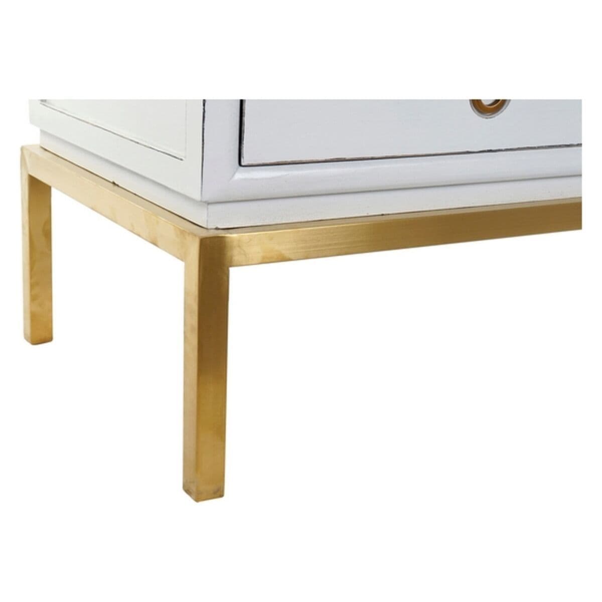 image-Cupboard DKD Home Decor White Golden Metal Poplar 120 x 50 x 175 cm