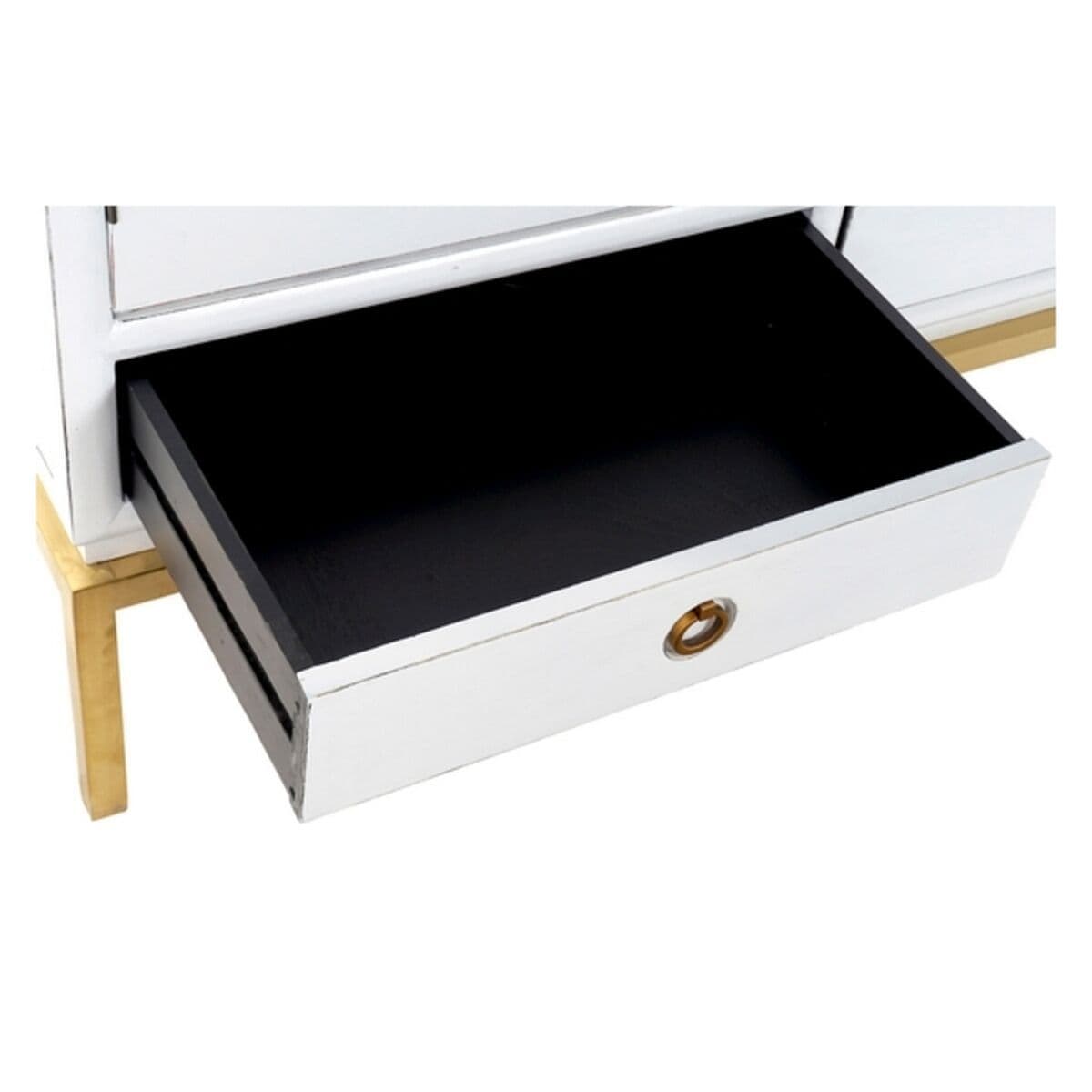 image-Cupboard DKD Home Decor White Golden Metal Poplar 120 x 50 x 175 cm