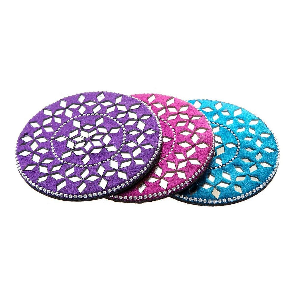 image-Coasters DKD Home Decor Aluminium MDF Wood (3 pcs)