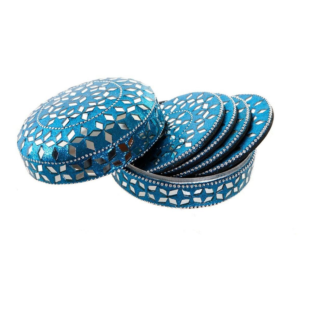 image-Coasters DKD Home Decor Aluminium MDF Wood (3 pcs)