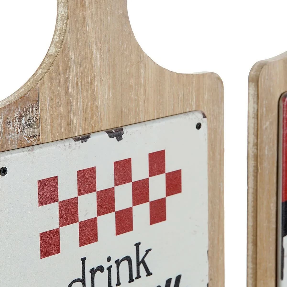 image-Hat stand DKD Home Decor Red Wood Metal (2 pcs) (21 x 5 x 45 cm)