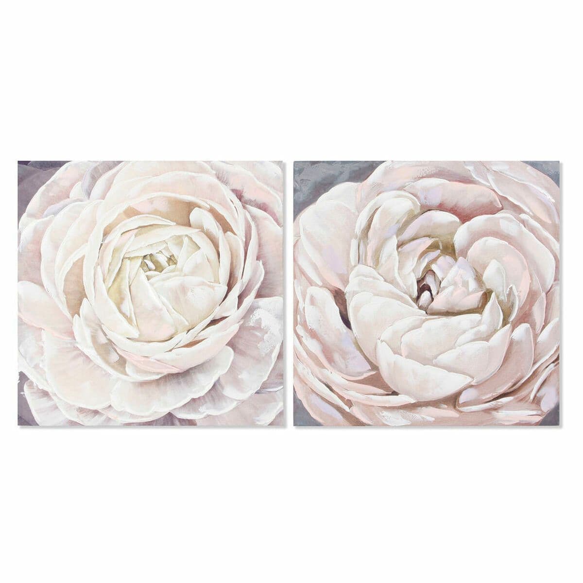 image-Canvas DKD Home Decor Canvas MDF Wood 80 x 3 x 80 cm Flower