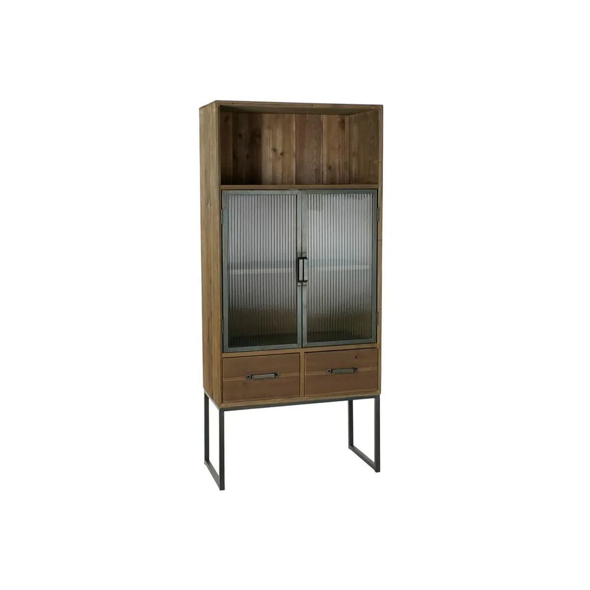 image-Cupboard DKD Home Decor Black Wood Metal Crystal (70 x 34.5 x 160 cm)