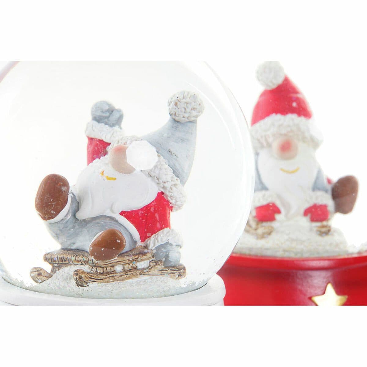image-Christmas Bauble DKD Home Decor Resin Crystal Father Christmas (2 pcs) (9.5 x 9.5 x 13.5 cm)