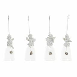 image-Christmas bauble DKD Home Decor Resin Crystal Angel (4 pcs) (5 x 5 x 10.5 cm)