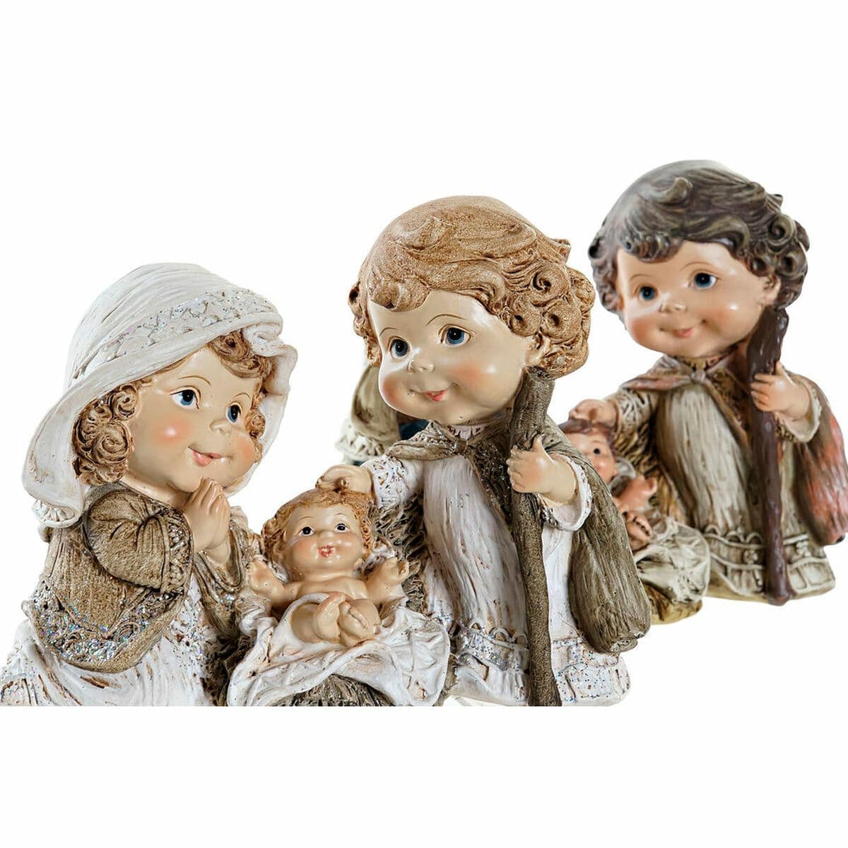 image-Christmas nativity set DKD Home Decor Resin Multicolour (16 x 9 x 12 cm) (2 Units)