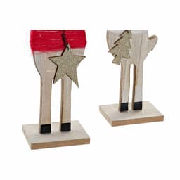 image-Christmas bauble DKD Home Decor Polyester Wood (2 pcs) (9 x 6 x 39 cm)