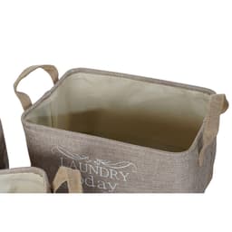 image-Multi-purpose basket DKD Home Decor Beige Grey Light brown 40 x 30 x 24 cm Wood 3 Pieces (3 Units)