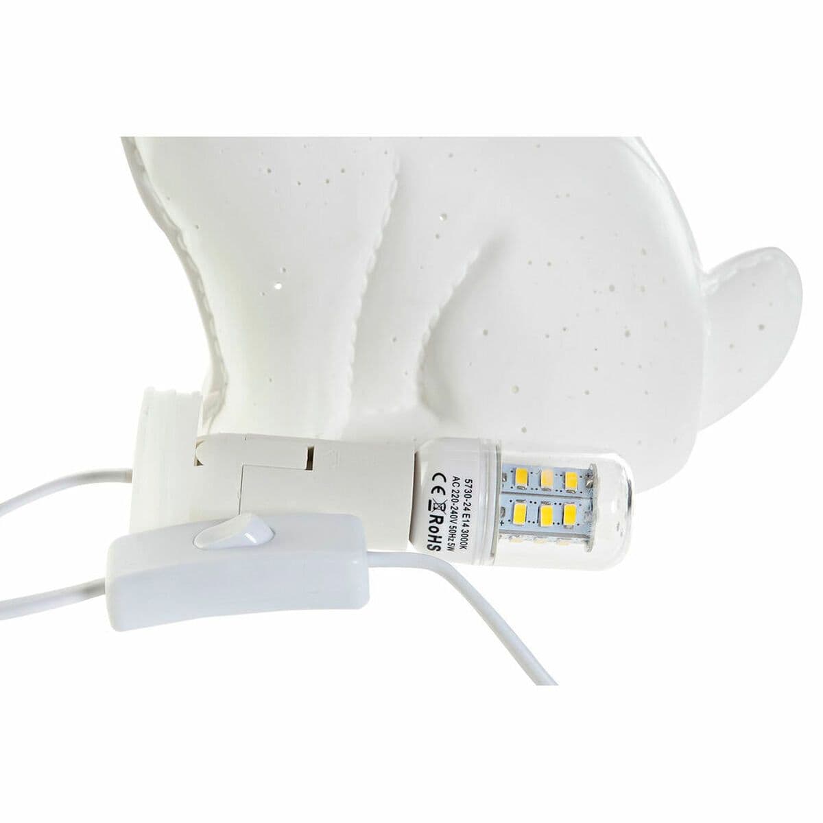 image-Desk lamp DKD Home Decor 25 x 10 x 19 cm Porcelain White 220 V 25 W