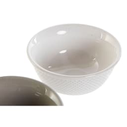 image-Bowl DKD Home Decor White Grey Porcelain Vintage 12,5 x 12,5 x 6,5 cm 2 Pieces