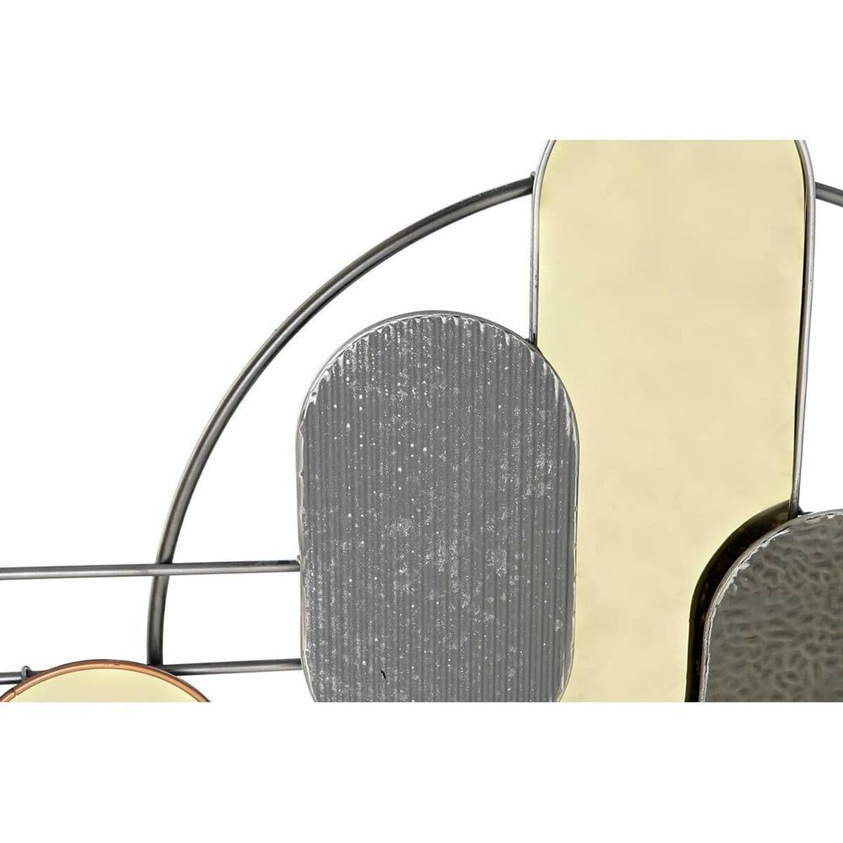 image-Wall Decoration DKD Home Decor Grey Golden Metal PVC Modern (130 x 5 x 80,6 cm)