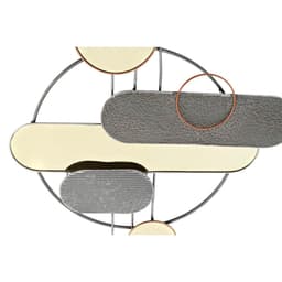 image-Wall Decoration DKD Home Decor Grey Golden Metal PVC Modern (130 x 5 x 80,6 cm)