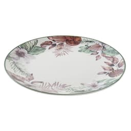 image-Flat plate DKD Home Decor Flowers Porcelain (27 x 27 x 2 cm)