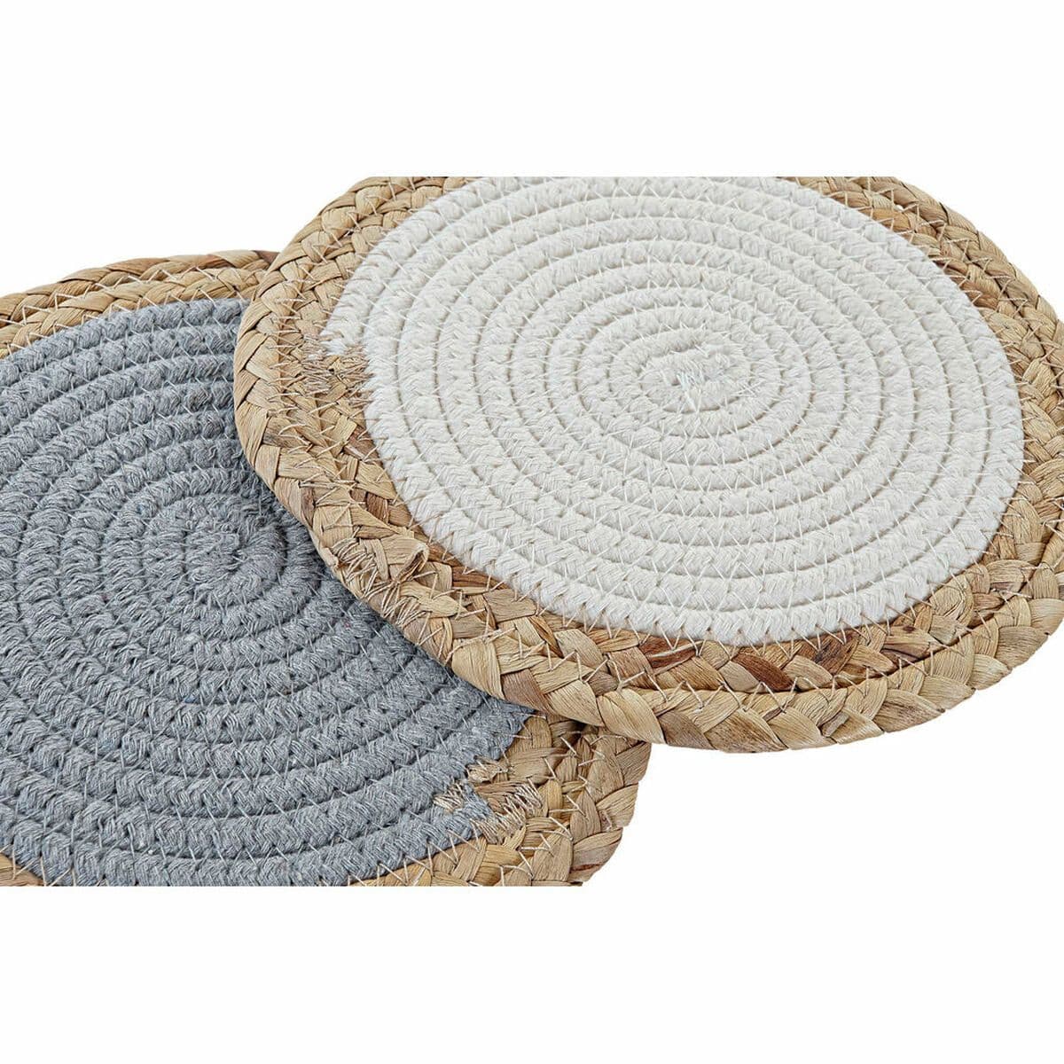 image-Table Mat DKD Home Decor Individual Cotton Fibre (20 x 20 x 1 cm) (2 Units)